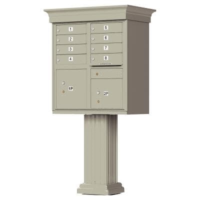 Classic Style Decorative 8-door Cluster Mailbox